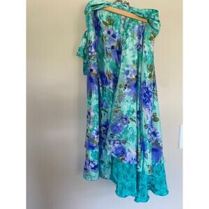 Bellissimo Fabrics Silk Wrap Skirt Tiered Multi Pattern Size L-XL- 1X